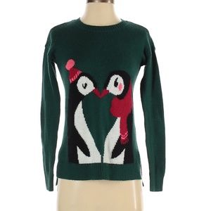 XS Penguin Kiss Holiday Christmas sweater